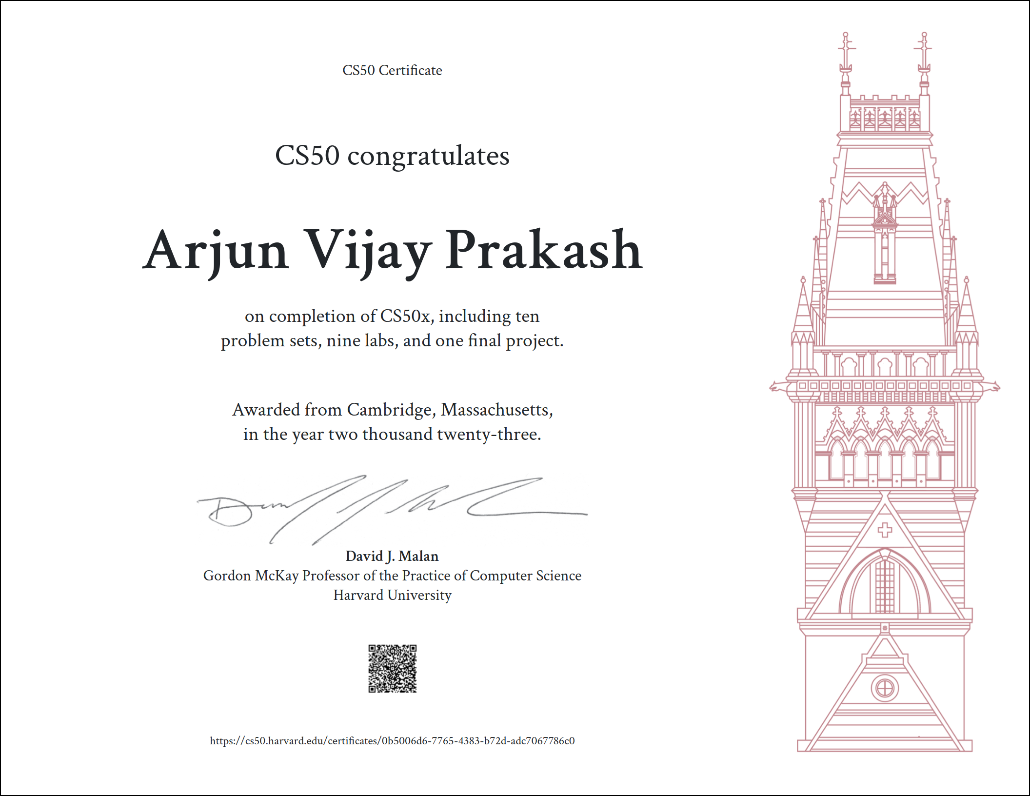 CS50 Certificate 2